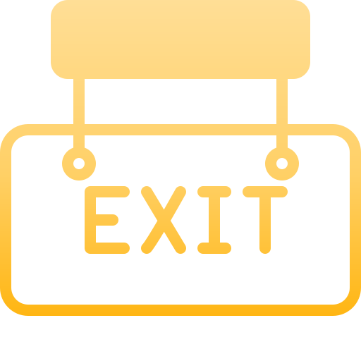 Exit Generic Flat Gradient icon