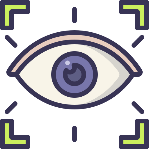 rozpoznawanie oczu Generic Outline Color ikona