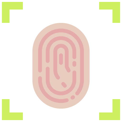 escaneo de huellas dactilares Generic Flat icono