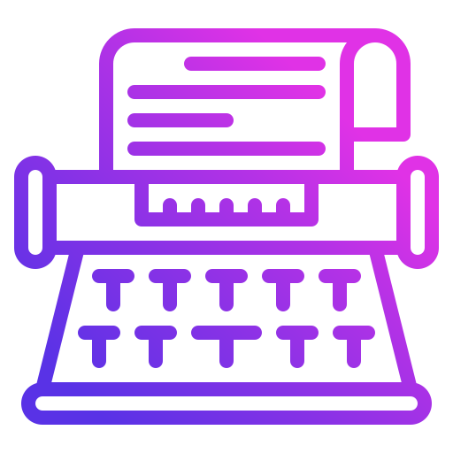 macchina da scrivere Generic Gradient icona
