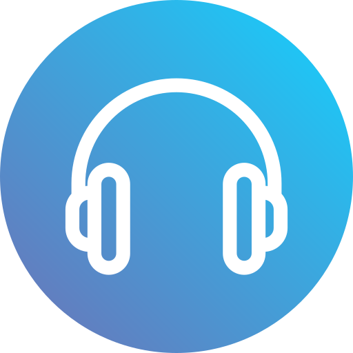 zestaw słuchawkowy Generic Flat Gradient ikona
