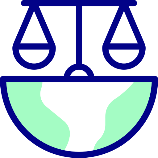 ley internacional Detailed Mixed Lineal color icono