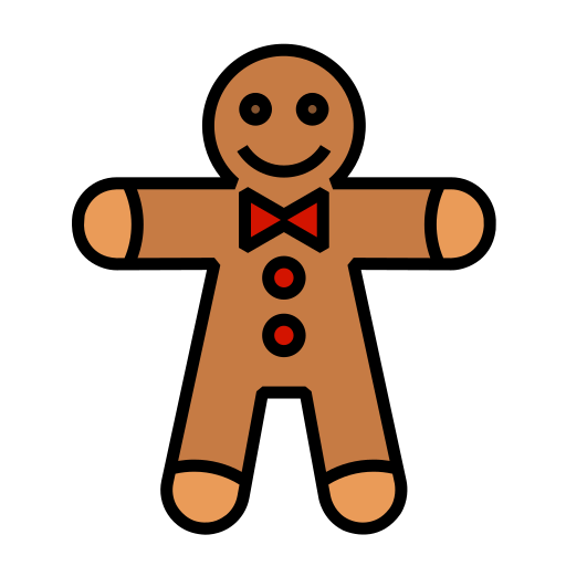 Gingerbread Generic Outline Color icon
