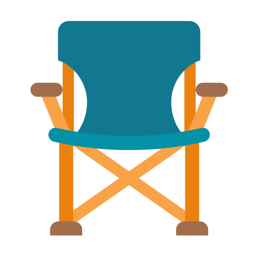 camping stoel Generic Flat icoon