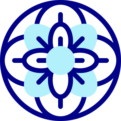 mandala Detailed Mixed Lineal color ikona