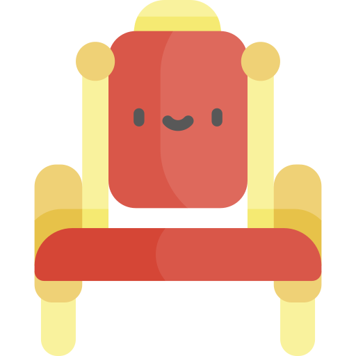 fauteuil Kawaii Flat icoon