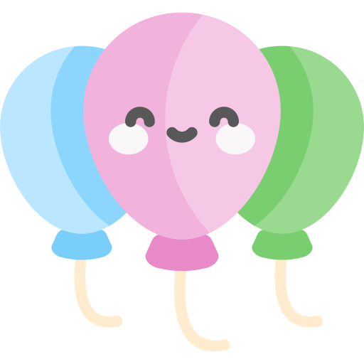 ballons Kawaii Flat icon
