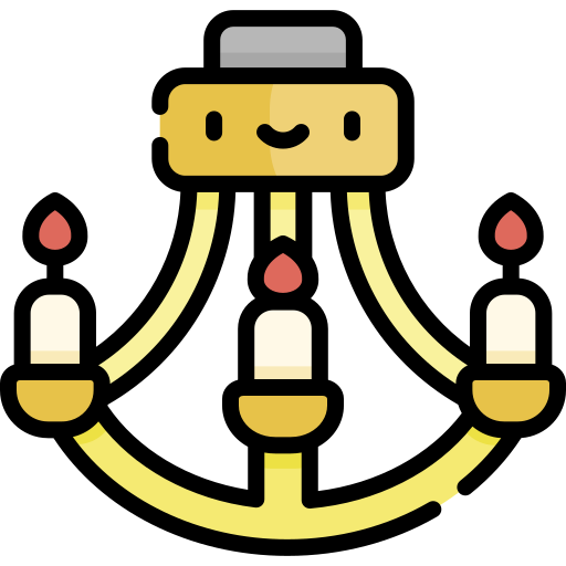 lámpara Kawaii Lineal color icono