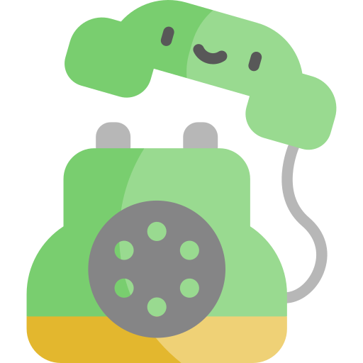 Telephone Kawaii Flat icon