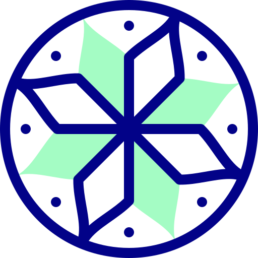 mandala Detailed Mixed Lineal color ikona
