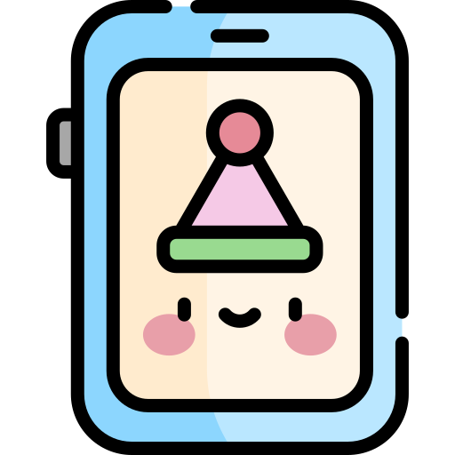 Телефон Kawaii Lineal color иконка