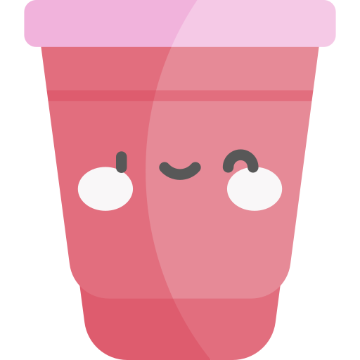 Plastic cup Kawaii Flat icon