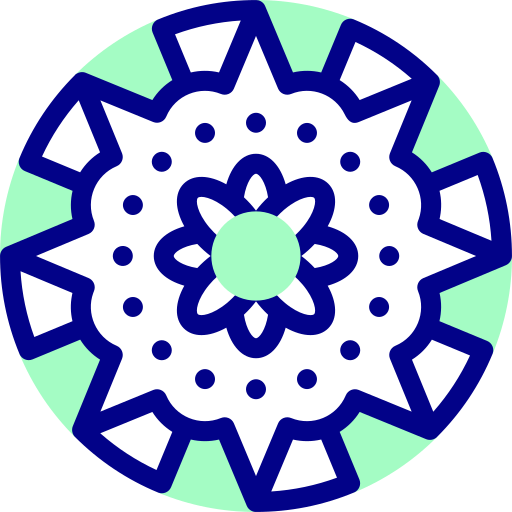 만다라 Detailed Mixed Lineal color icon