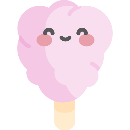 Cotton candy Kawaii Flat icon