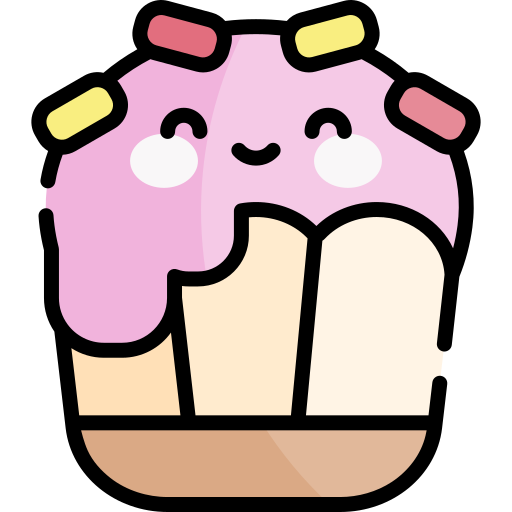 Cupcake Kawaii Lineal color icon