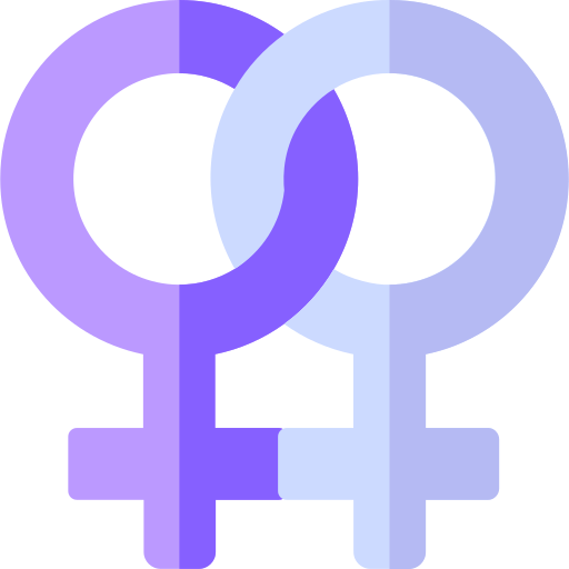 Lesbian Basic Rounded Flat icon