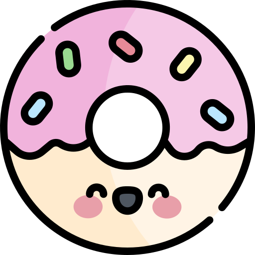 krapfen Kawaii Lineal color icon