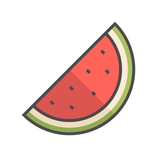 Watermelon Generic Outline Color icon