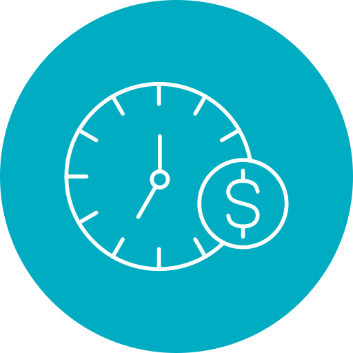 el tiempo es dinero Generic Circular icono