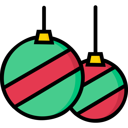 bola navideña Generic Outline Color icono