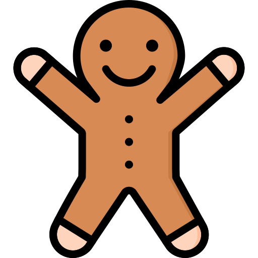 Gingerbread man Generic Outline Color icon