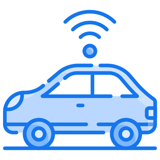 autonome auto Generic Blue icoon