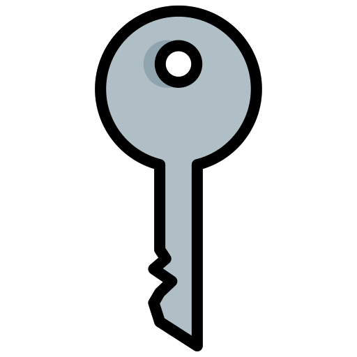 Key Generic Outline Color icon