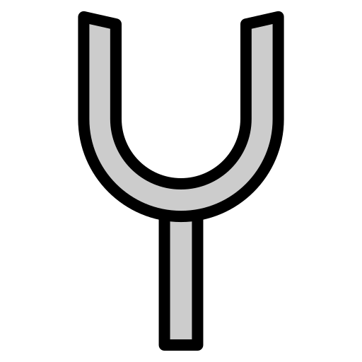 Tuning fork Generic Outline Color icon