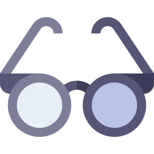 los anteojos Basic Straight Flat icono