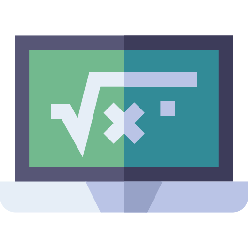 wiskunde Basic Straight Flat icoon