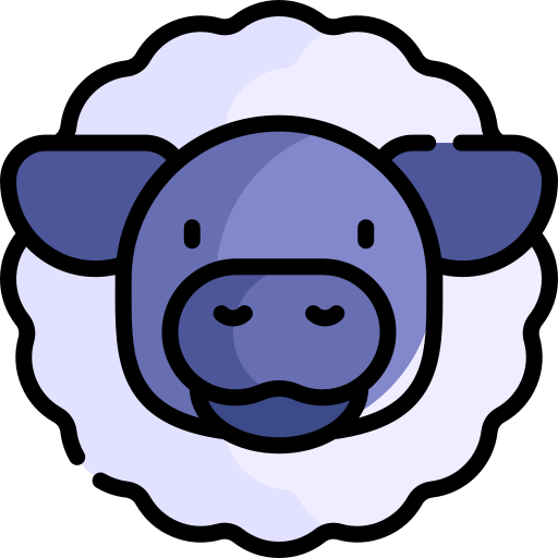 羊 Kawaii Lineal color icon