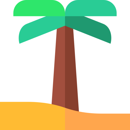 drzewo palmowe Basic Straight Flat ikona