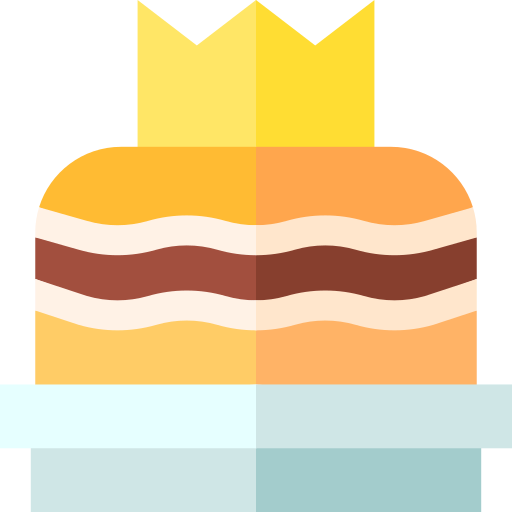 tort królewski Basic Straight Flat ikona