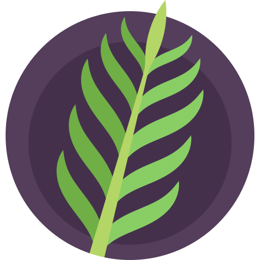 Palm leaf Detailed Flat Circular Flat icon