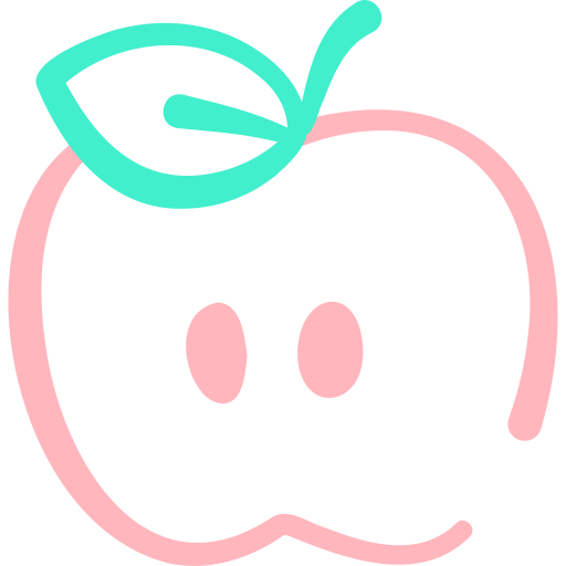 jabłko Basic Hand Drawn Color ikona