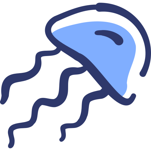 Jellyfish Basic Hand Drawn Lineal Color icon