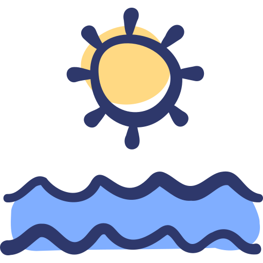 słońce Basic Hand Drawn Lineal Color ikona