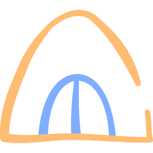 キャンプ Basic Hand Drawn Color icon