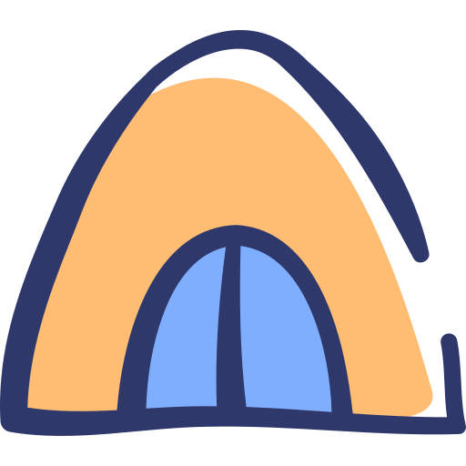 camping Basic Hand Drawn Lineal Color Icône