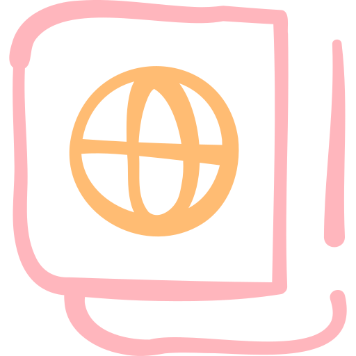 pasaporte Basic Hand Drawn Color icono