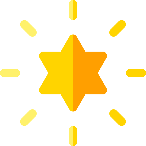 gwiazda dawida Basic Rounded Flat ikona