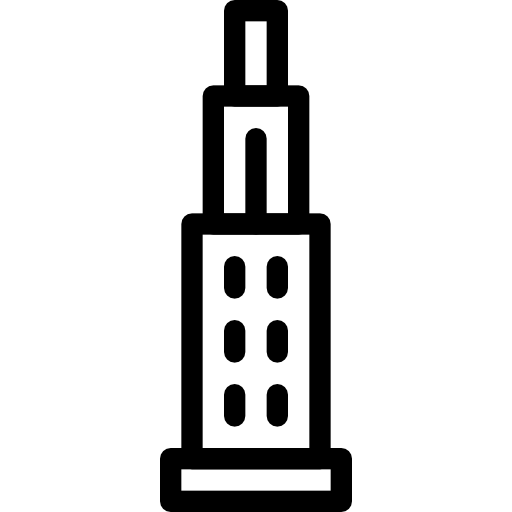 wolkenkratzer Pixel Perfect Lineal icon