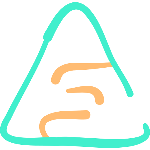 Mountain Basic Hand Drawn Color icon