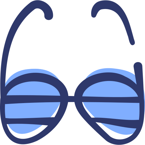 Glasses Basic Hand Drawn Lineal Color icon
