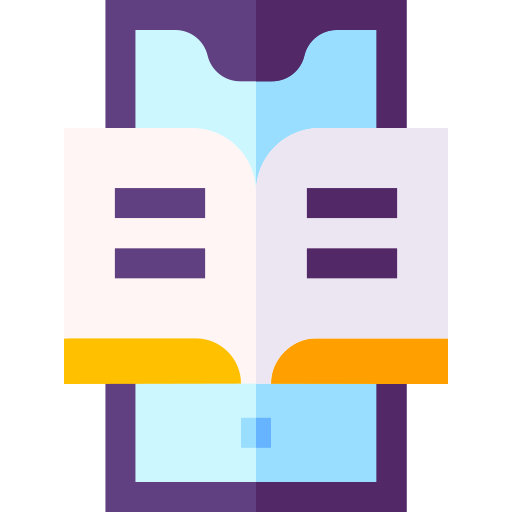 digitaal boek Basic Straight Flat icoon