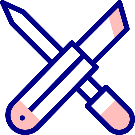 cuchillo de uso Detailed Mixed Lineal color icono
