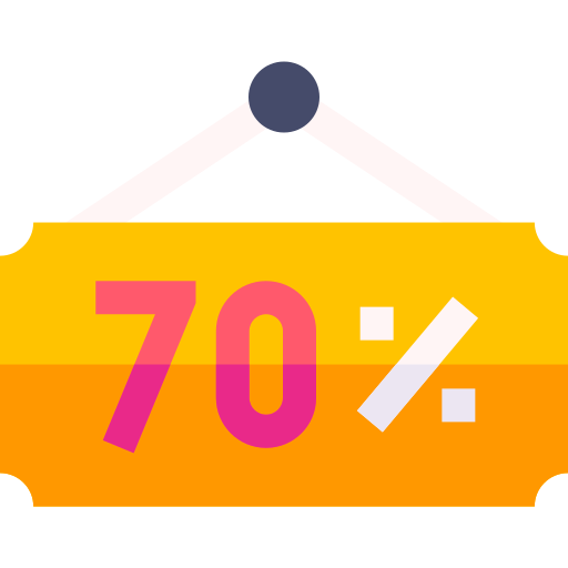 Discount Basic Straight Flat icon