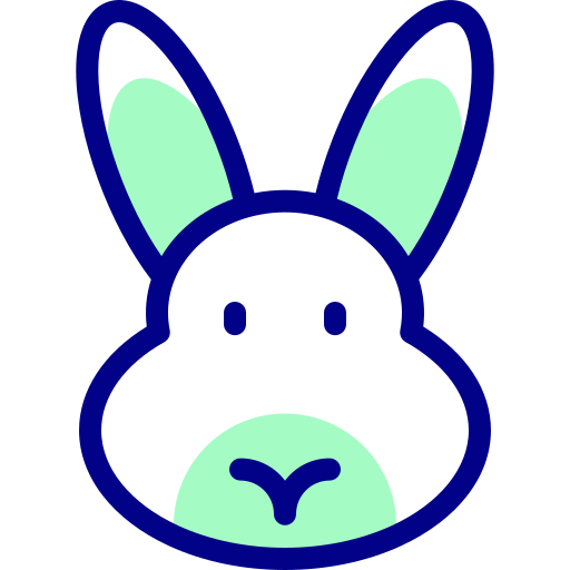 토끼 Detailed Mixed Lineal color icon