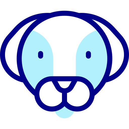 Dog Detailed Mixed Lineal color icon