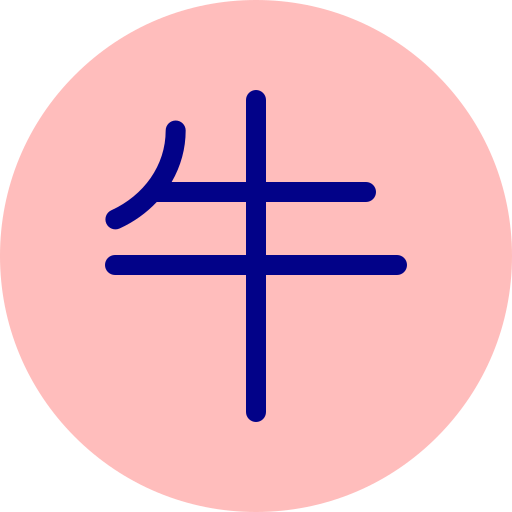 황소 Detailed Mixed Lineal color icon